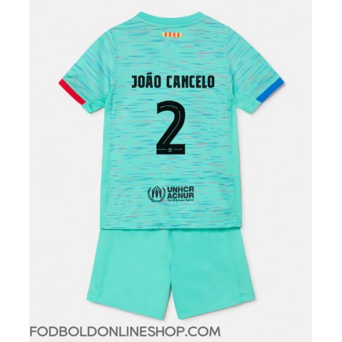 Barcelona Joao Cancelo #2 Tredje trøje Børn 2023-24 Kortærmet (+ Korte bukser)
